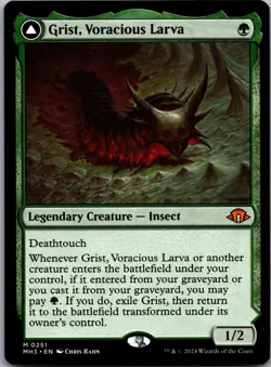 Grist, Voracious Larva 251 Mythic Modern Horizons 3 Magic: The Gathering LP - Image 1