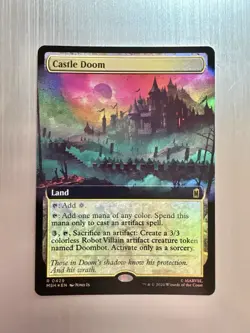 Castle Doom - 429 - MTG: Marvel Super Heroes - Extended Art - Rare - FOIL - Image 1