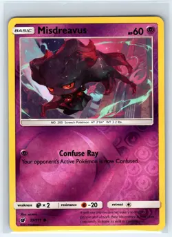 Misdreavus 39/111 Common Crimson Invasion Pokemon Reverse Holo Near Mint - Image 1