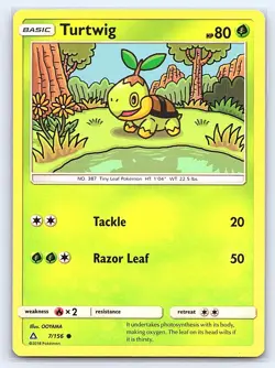 Turtwig 7/156 Common Ultra Prism Pokemon Lightly Played - Image 1