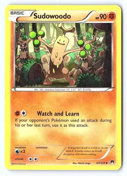 Sudowoodo 67/122 Uncommon BREAKpoint Pokemon Lightly Played - Image 1