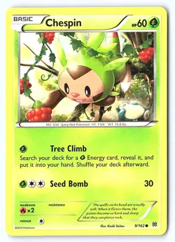 Chespin 9/162 Common BREAKthrough Pokemon Lightly Played - Image 1