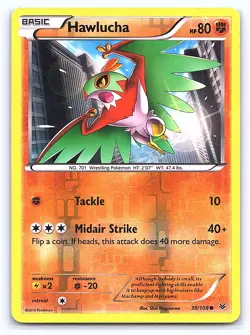 Hawlucha 39/108 Common Roaring Skies Pokemon Reverse Holo Lightly Played - Image 1