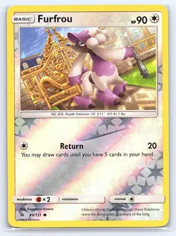 Furfrou 99/131 Common Forbidden Light Pokemon Reverse Holo Lightly Played - Image 1