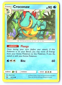 Croconaw 19/73 Common Shining Legends Pokemon Lightly Played - Image 1