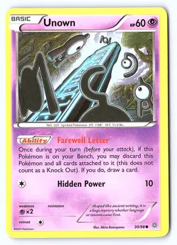 Unown 30/98 Common Ancient Origins Pokemon Lightly Played - Image 1
