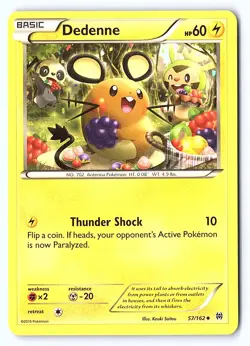 Dedenne 57/162 Uncommon BREAKthrough Pokemon Lightly Played - Image 1