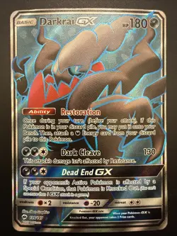 Darkrai GX Pokemon TCG Card 139/147 Sm-Burning Shadows Full Art Holo Ultra Rare - Image 1