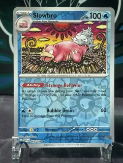 Pokemon Slowbro Scarlet and Violet Base Set #043/198 Rare Reverse Holo NM - Image 1