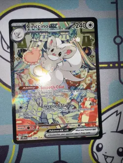 Pokemon TCG Chaos Rising Cinccino ex Special Illustration Rare 119/086 English - Image 1