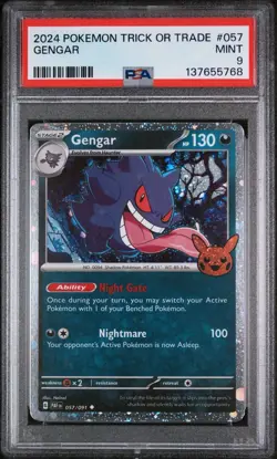 2024 GENGAR POKEMON TRICK OR TRADE 057 - PSA 9 - Image 2