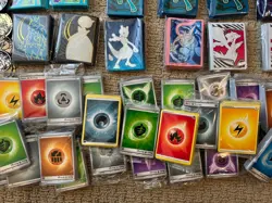 Pokemon TCG Assorted Coins, Pins, Dice, Dividers, 30 Sleeves, Figure Lot - Image 5