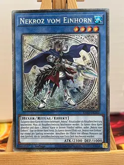 Nekroz Vom Einhorn RA03-DE262 Platinum Secret Rare Deutsch NM YUGIOH - Image 1