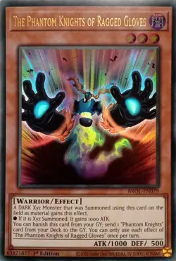 BROL-EN079 THE PHANTOM KNIGHTS OF RAGGED GLOVES ULTRA RARE 1ST ED YuGiOh CARD - Image 1