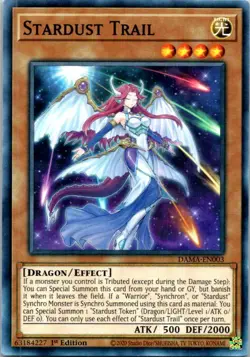 Stardust Trail DAMA-EN003 Yu-Gi-Oh! Card Light Play 1st Edition - Image 1