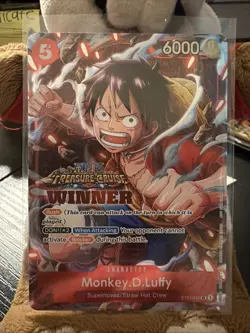 One Piece Treasure Cruise Winner Pack Vol. 5 Monkey D Luffy ST01-012 Stamped NM - Image 1