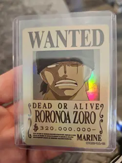 Roronoa Zoro Marine One Piece Wanted Dead or Alive Card OPC1202-TJL-02 Holo - Image 1