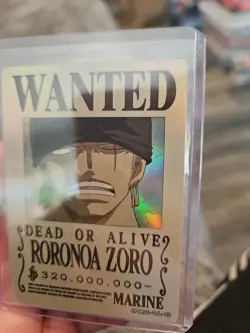 Roronoa Zoro Marine One Piece Wanted Dead or Alive Card OPC1202-TJL-02 Holo - Image 5