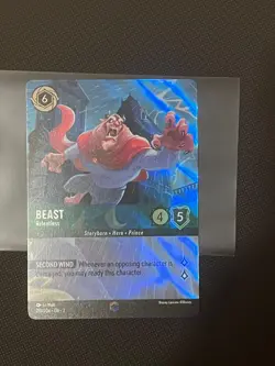 Disney Lorcana TCG Beast Relentless Enchanted Foil Card 210/204 NM Condition - Image 1