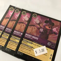 Foil Mickey Mouse Wayward Sorcerer First Chapter Disney Lorcana Playset 4x x4 - Image 3