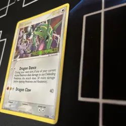 Pokemon TCG Rayquaza Emerald Holo Rare Card 9/106 Stamped LP-MP - Image 2