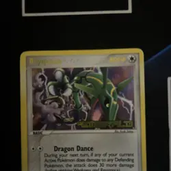Pokemon TCG Rayquaza Emerald Holo Rare Card 9/106 Stamped LP-MP - Image 3