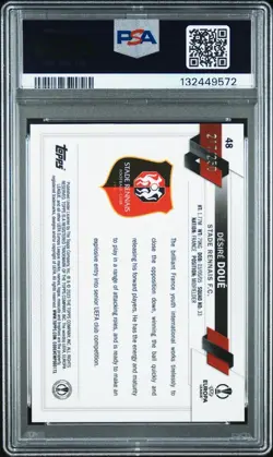 Desire Doue 2022-23 Topps Chrome UCC #48 Pink X-Refractor /250 Rookie RC PSA 9 - Image 2