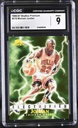 1996-97 SkyBox Premium Electrified Michael Jordan #278 CGC 9 High-Grade MJ HOF. - Image 1