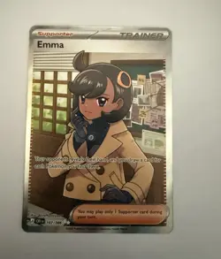 Pokemon TCG Emma 107/086 Crimson Invasion Ultra Rare Holo Full Art Trainer ENG - Image 1