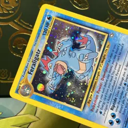 Pokemon TCG Feraligatr Neo Genesis Holo (partial) SWIRL Rare Card 5/111 LP - Image 5