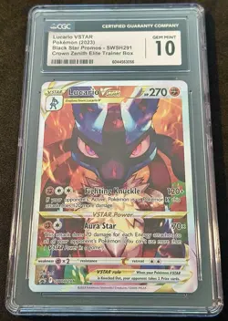 Lucario VSTAR SWSH291 - ETB Promo - Pokemon Crown Zenith - PSA 10 - Gem Mint - Image 1