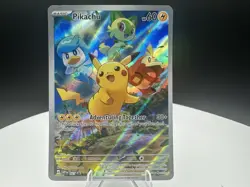 Pokemon Card Pikachu SVP027 Black Star Promo Scarlet and Violet Holo Lp - Image 1