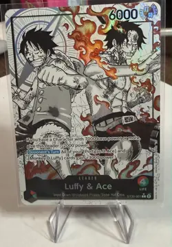 ST30-001 Luffy & Ace leader Alt Art (Parallel) One Piece Card Game ENGLISH Deck - Image 1
