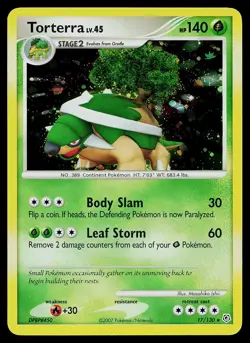 Pokemon Card - Torterra Diamond & Pearl 17/130 Holo Rare - Image 1