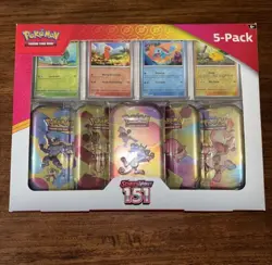 Pokemon Scarlet & Violet - 151 (5-Pack) Mini Tins w/ 4 Promo cards Costco Bundle - Image 1