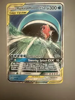 Pokemon TCG Magickarp & Wailorid GX Jumbo Card - Image 1