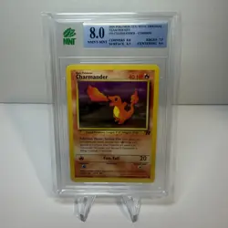2000 POKEMON TEAM ROCKET #50 CHARMANDER GRADED MNT 8 - Image 1