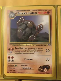 Pokemon Gym Challenge Neo Destiny Erika’s Clefairy Light M Brock’s Golem Unknown - Image 4