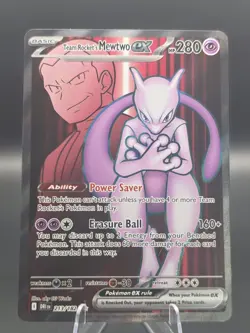 Pokemon TCG Team Rocket's Mewtwo ex 213/182 Destined Rivals Ultra Rare Holo NM - Image 1