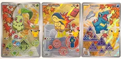 Pokemon First Partner Illustration Collection Series 2 Gen 2 Set 46, 47, 48 - Image 1