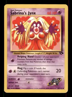 Sabrina's Jynx 57/132 Uncommon Gym Challenge Pokemon Unlimited Heavily Played - Image 1