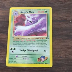 Wizards of the Coast Pokemon TCG Koga's Muk 26/132 Gym Rare Unlimited English - Image 1
