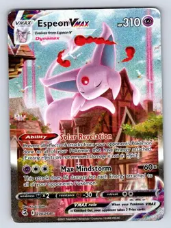 Espeon VMAX 270/264 Alternate Art Fusion Strike Pokemon Damaged - Image 1