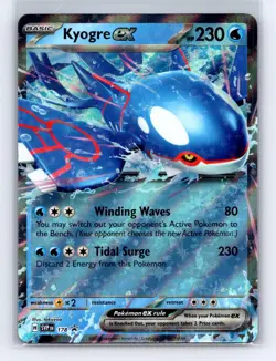 Kyogre ex 178 Holo Promo Scarlet & Violet Promo Pokemon Near Mint - Image 1