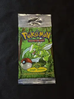 x1 Pokemon Jungle Booster Pack Sealed -Scyther Art Long Crimp Vintage WOTC - Image 1