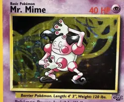 Pokemon TCG Mr. Mime 1999 Jungle Holo Rare #6/64 WOTC NM Vintage - Image 4