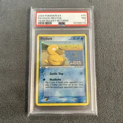 2004 Pokemon EX Psyduck Reverse Holo Foil Team Rocket Returns PSA 7 - Image 2