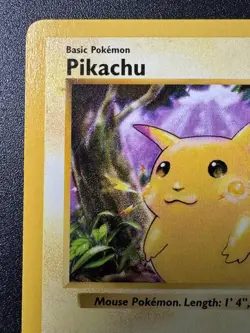 Shadowless Pikachu 58/102 Base Set Pokemon Card Yellow Cheeks Rare MP - Image 3