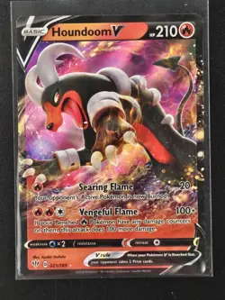 Houndoom V 021/189 Holo Darkness Ablaze Pokemon NM - Image 1