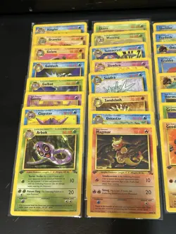 Pokemon FOSSIL 1st Edition Uncommon/Common Complete Set 31/62 LP/NM - Image 3